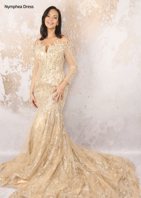 Robe de soirée or
